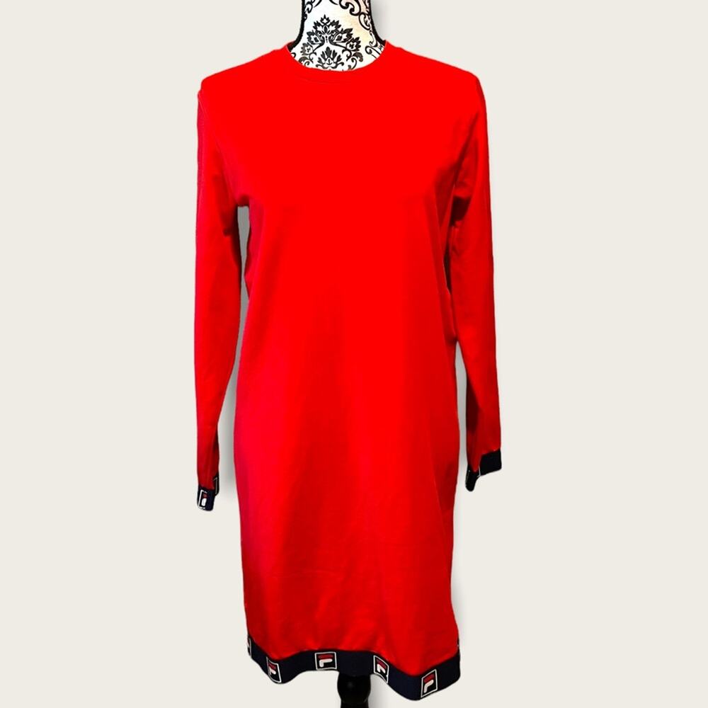 Fila Sweatshirt Dress Crew Neck Red size S